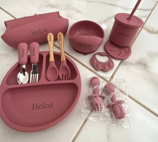 14 Pcs Silicone Feeding Sets For Baby Tableware
