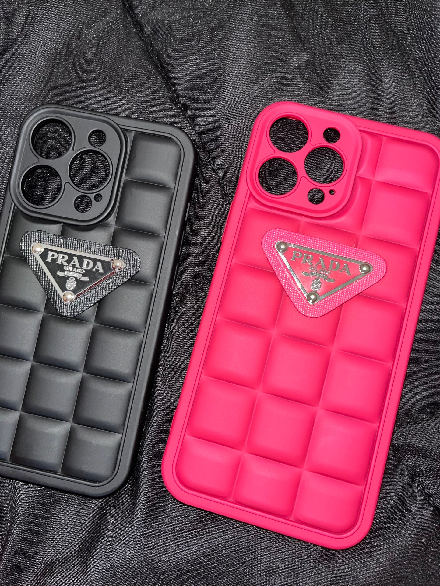 (Clearance) Pink waffle iPhone 14 Pro max & IPhone 15 pro max waffle Case