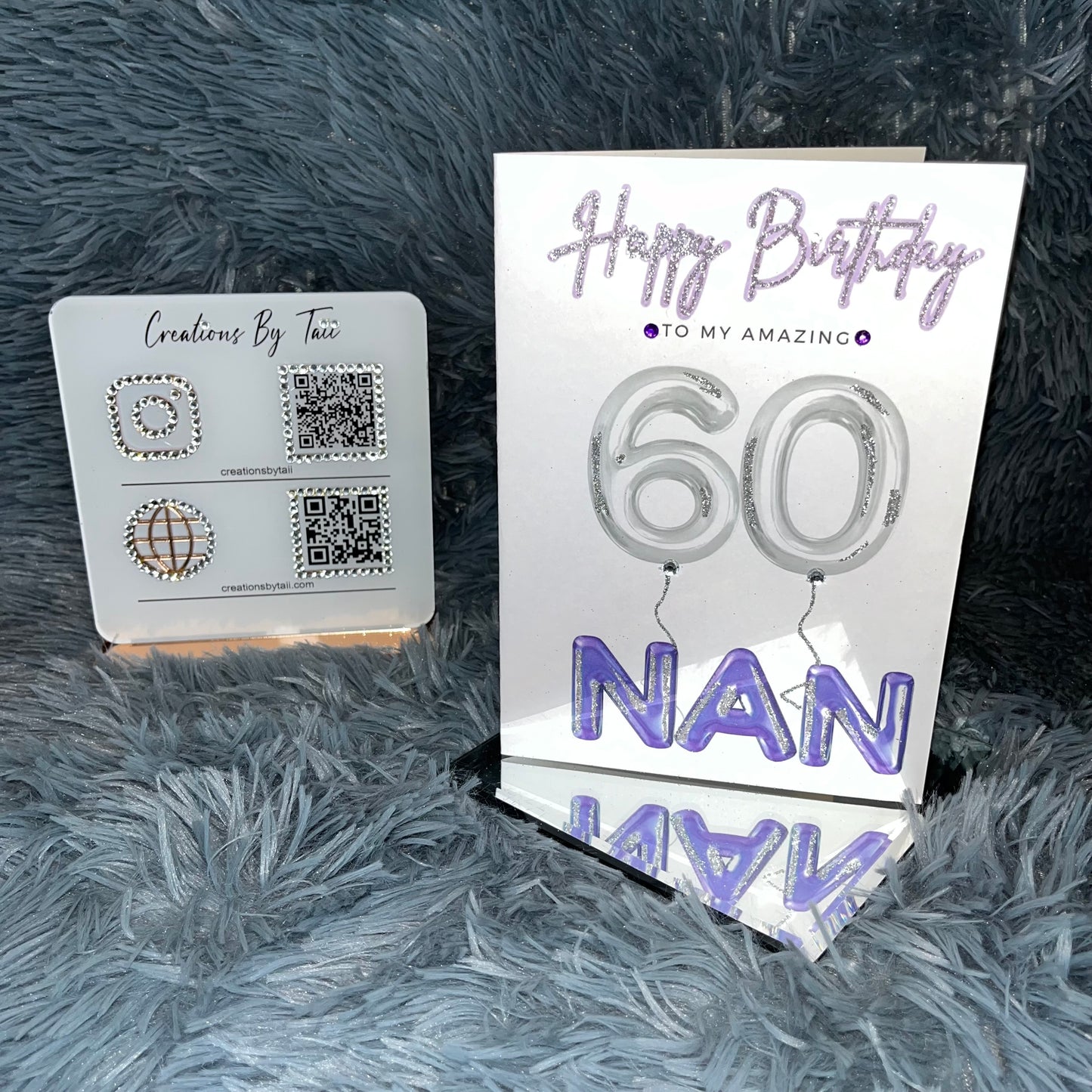 Nan/ Mum Number Balloon Birthday Card