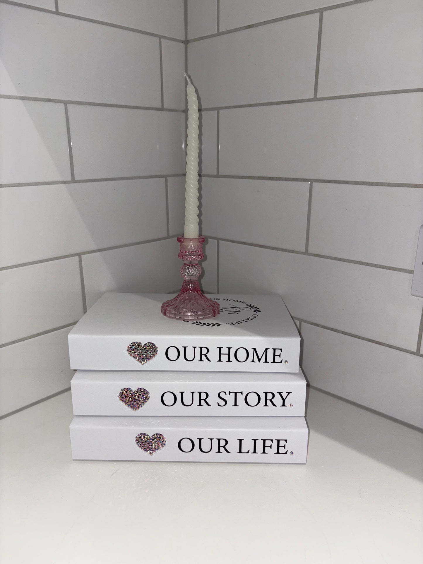 Family Home Sparkle Decor Books 3pcs Set