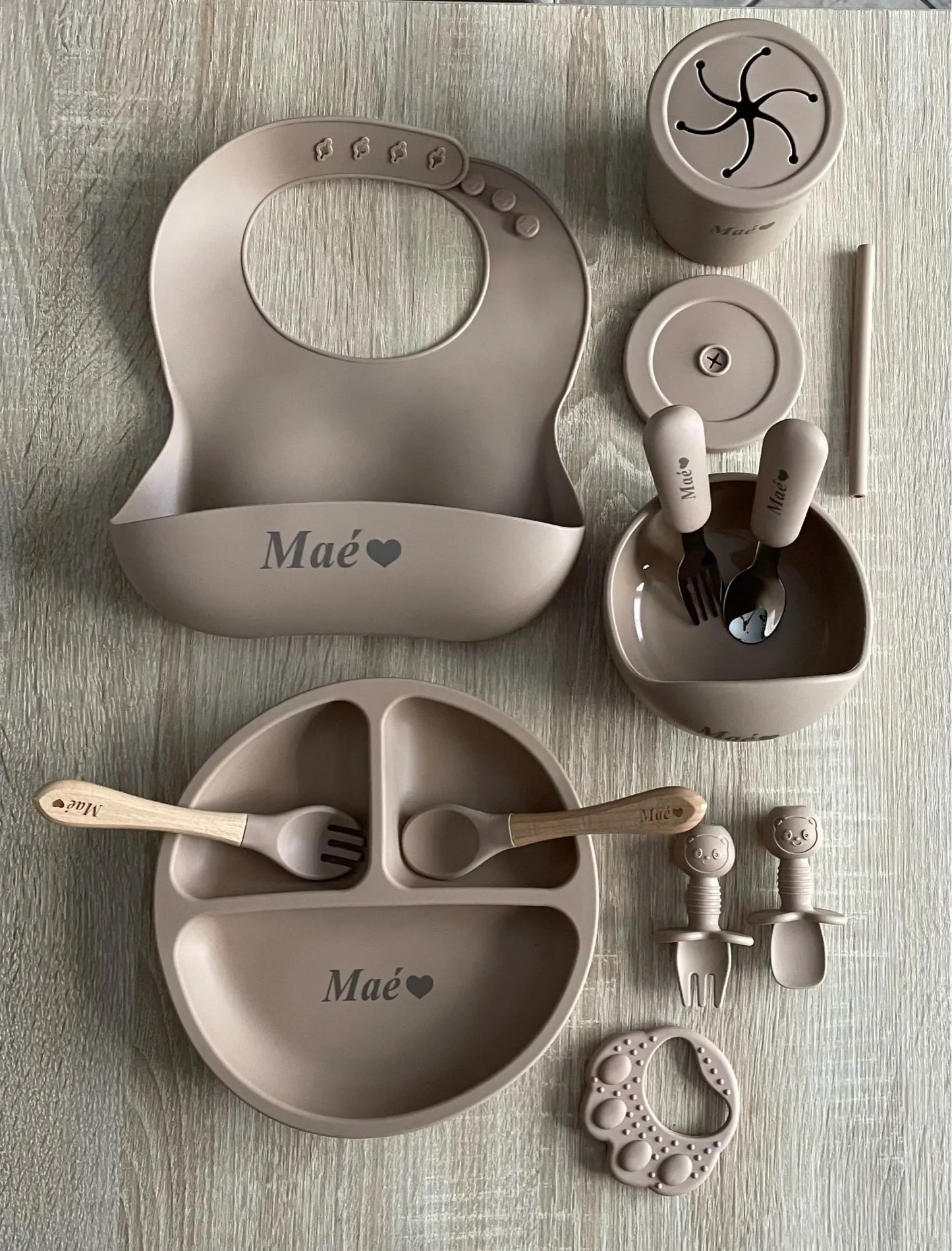 14 Pcs Silicone Feeding Sets For Baby Tableware