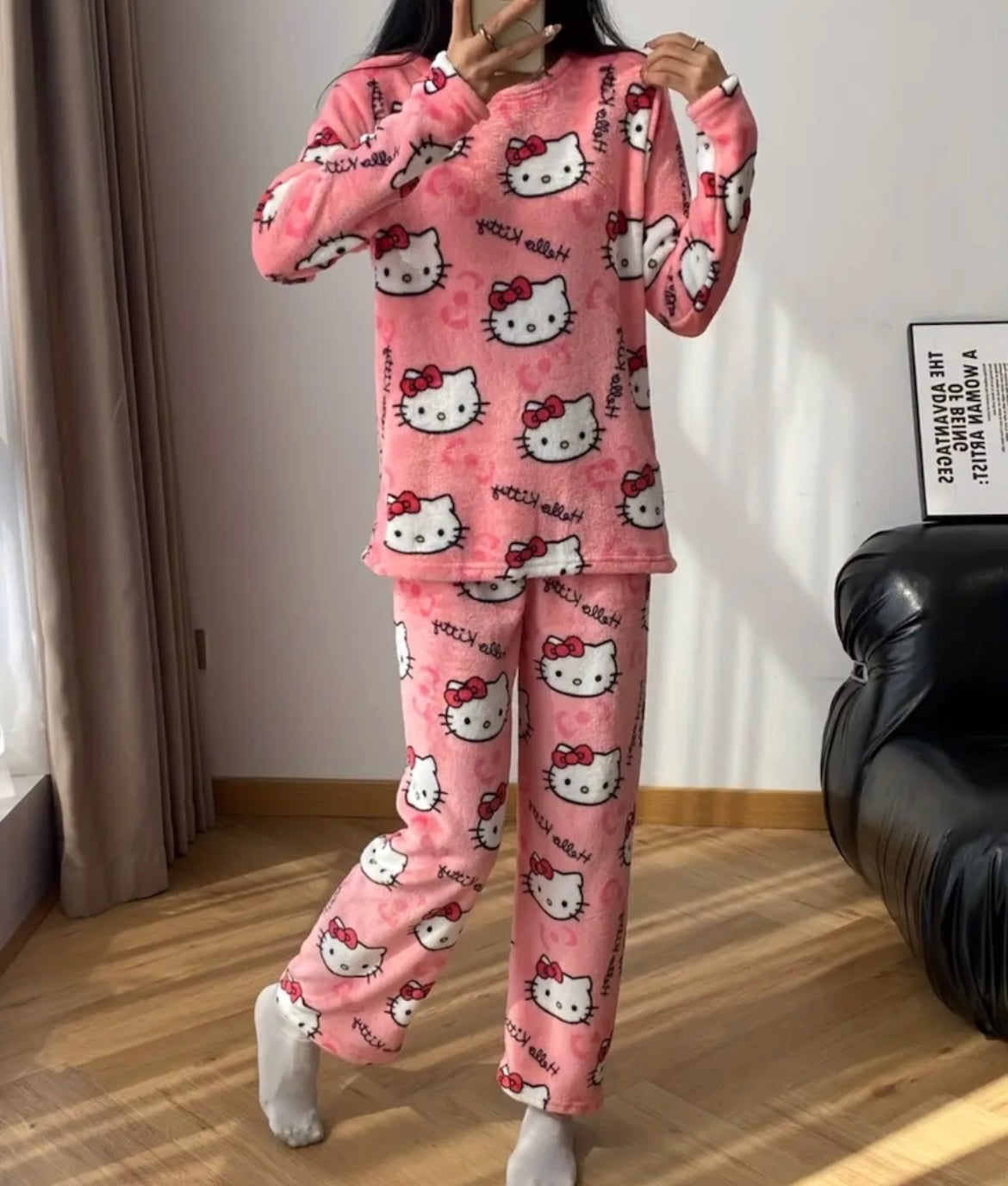 2pc Hello Kitty Flannel Pyjama set