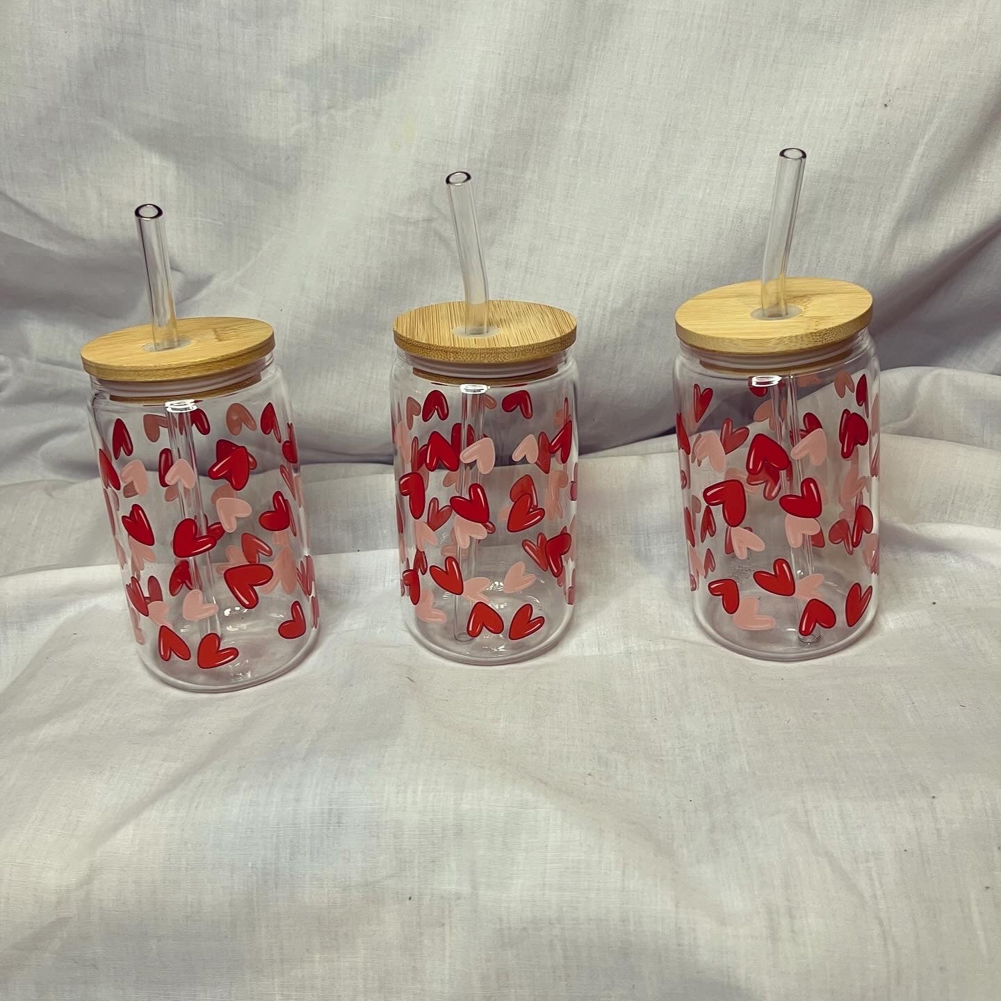 3pcs Valentines heart Printed Coffee Cup (3 for £10.55)