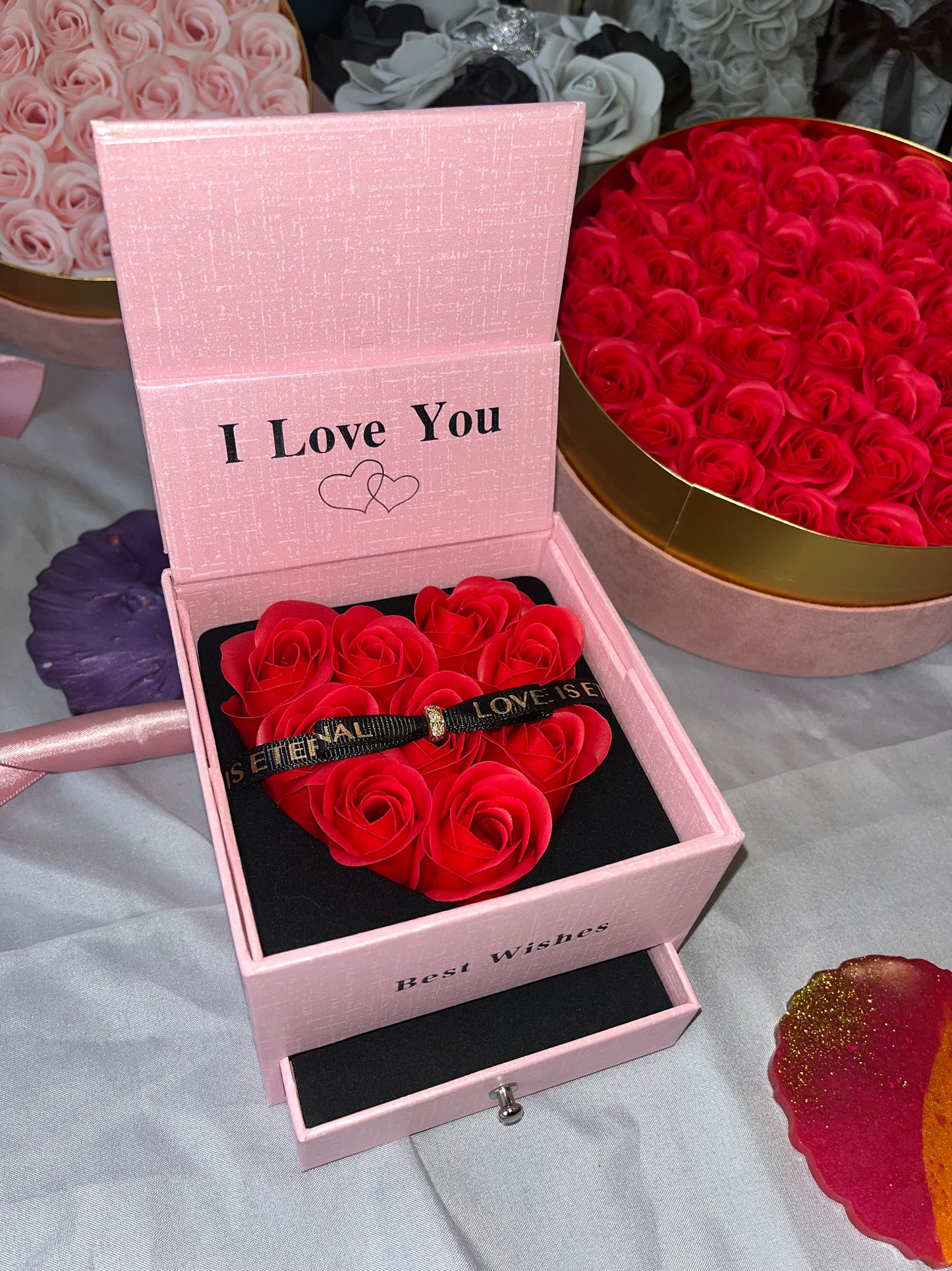 Love you rose jewellery box