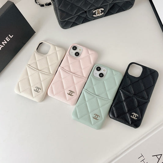 Ceecee quilted pocket card holder iPhone case