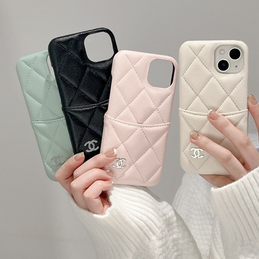 Ceecee quilted pocket card holder iPhone case