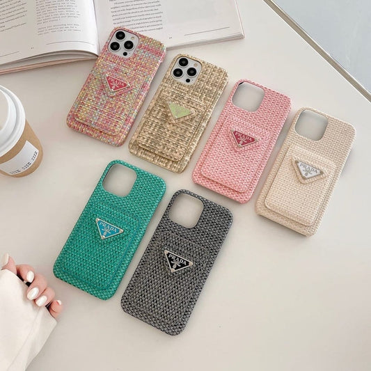 RarRa Tweed card holder iPhone case