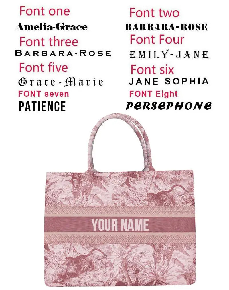 Personalised Large Capacity Canvas Tote Travel Bag