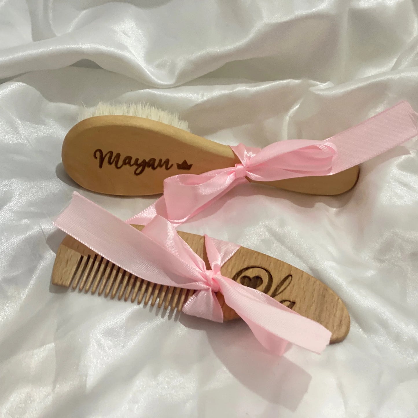 Engraved personalised wooden hairbrush Customized Bridesmaids Hair Comb Gifts Children's Birthday Present Christmas Present