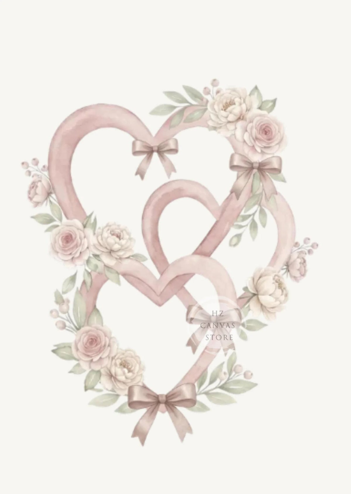 Pink Nursery Canvas Print Wall Art