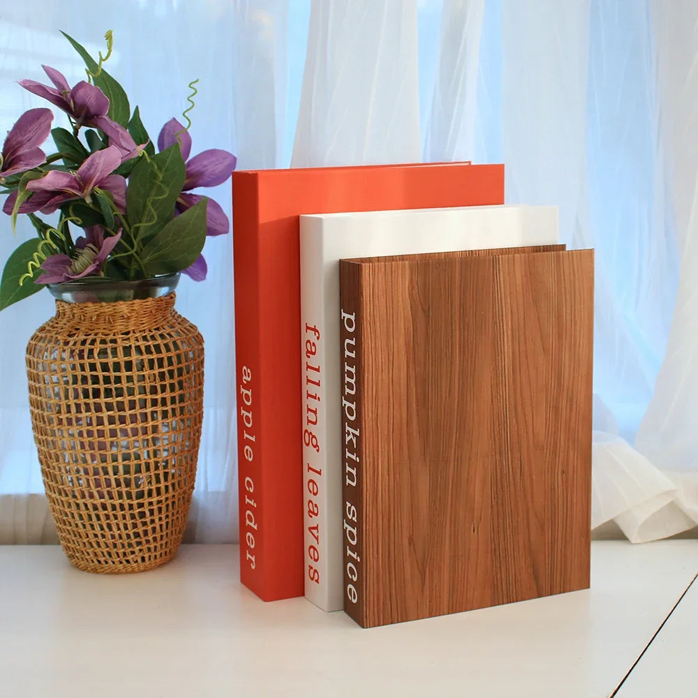 3Pcs/Set Ornament Decorative Fake Book
