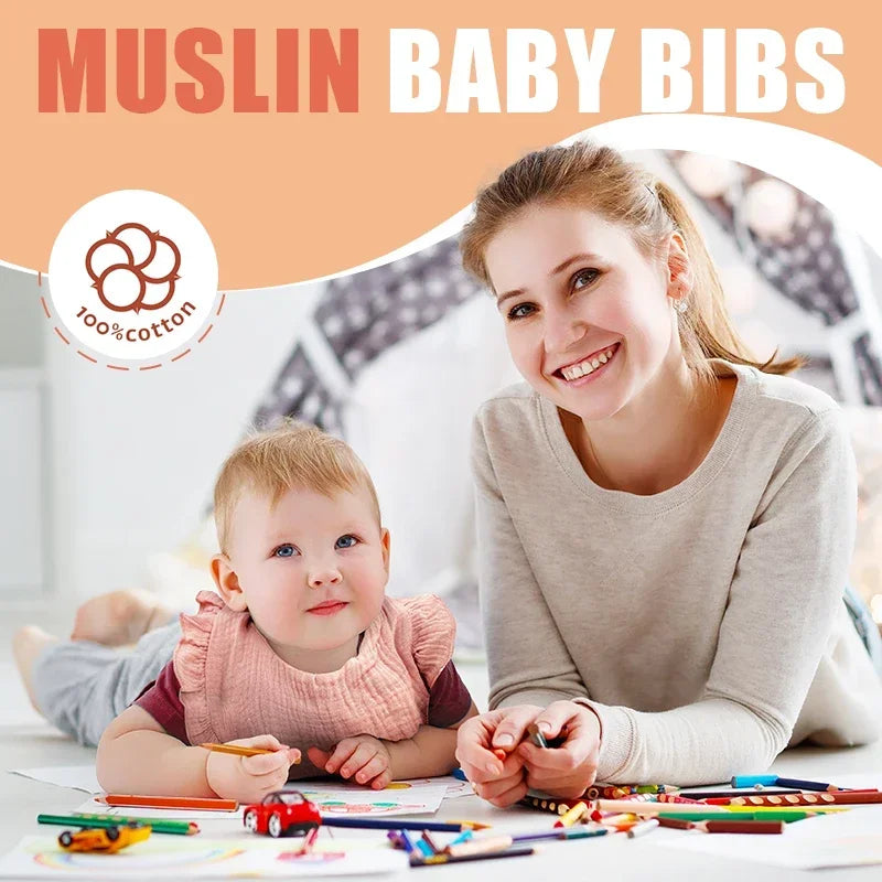Personalized Custom Baby Bib Cotton Muslin Girl Accessories Newborn Apron With Name Bibs For Baby Boy Burp Cloths Towel Gift