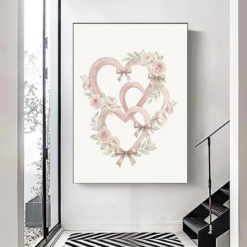 Pink Nursery Canvas Print Wall Art