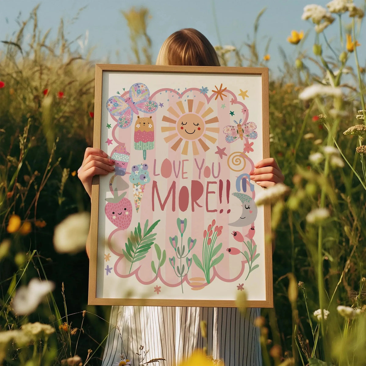 3pcs/set Bohemian Pink Flower Custom Name Initial Canvas Print Affirmative Quotation Nursery Wall Art Poster for Girl Home Decor