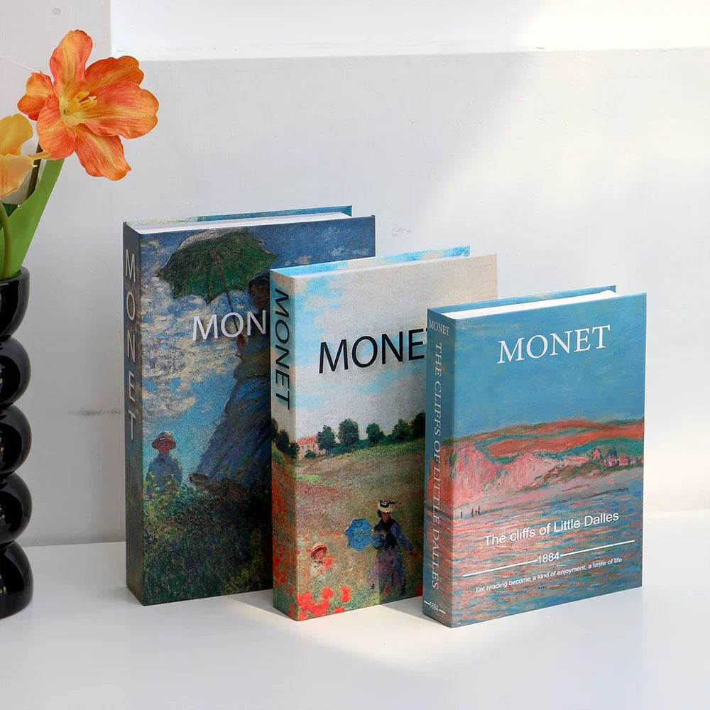 3Pcs/Set Ornament Decorative Fake Book