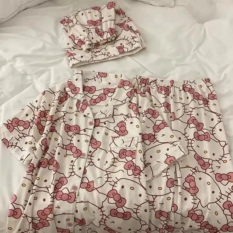 3pcs se Sanrio Hello Kitty Pyjamas shorts & trousers set