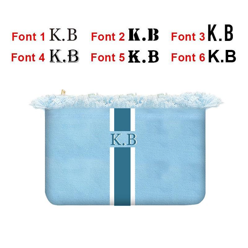 Customisable Stripe Tassel Cotton Clutch Bag