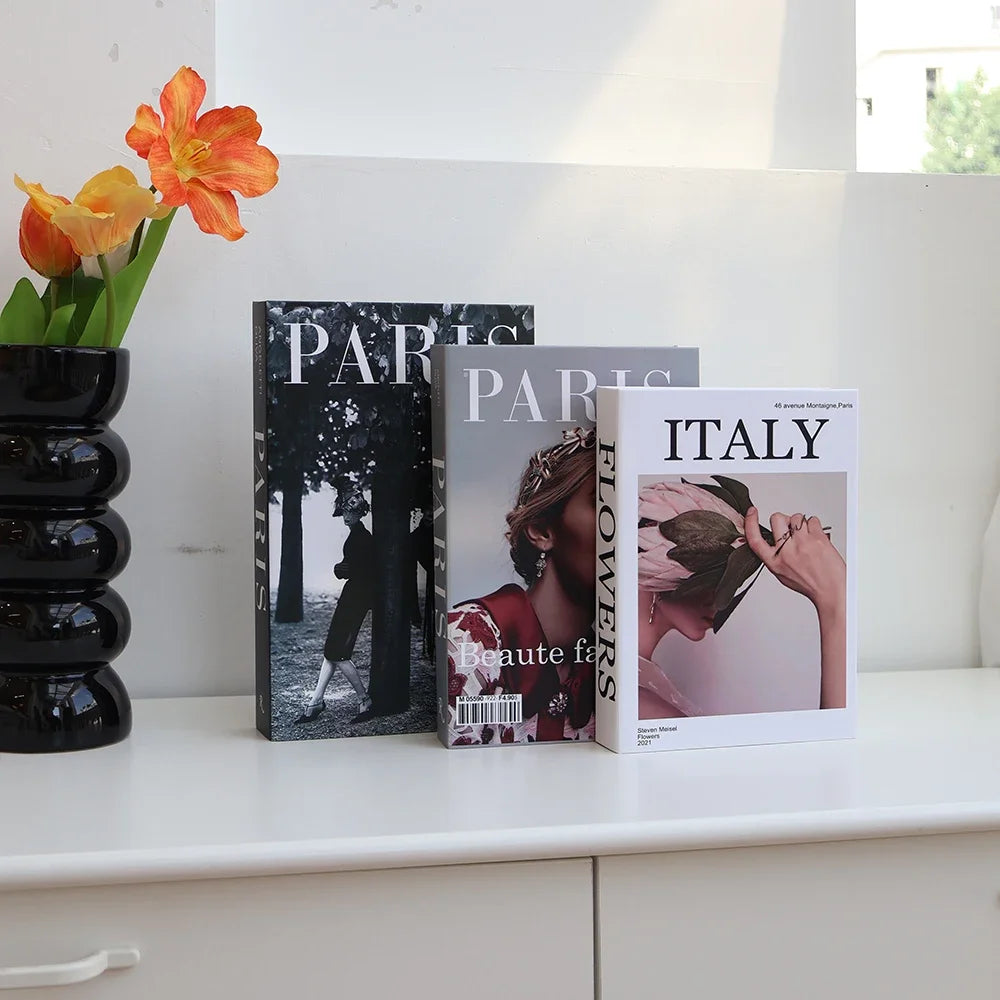 3Pcs/Set Fake Books Ornament Decorative Table Books
