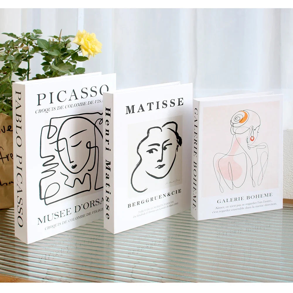 3Pcs/Set Ornament Decorative Fake Book