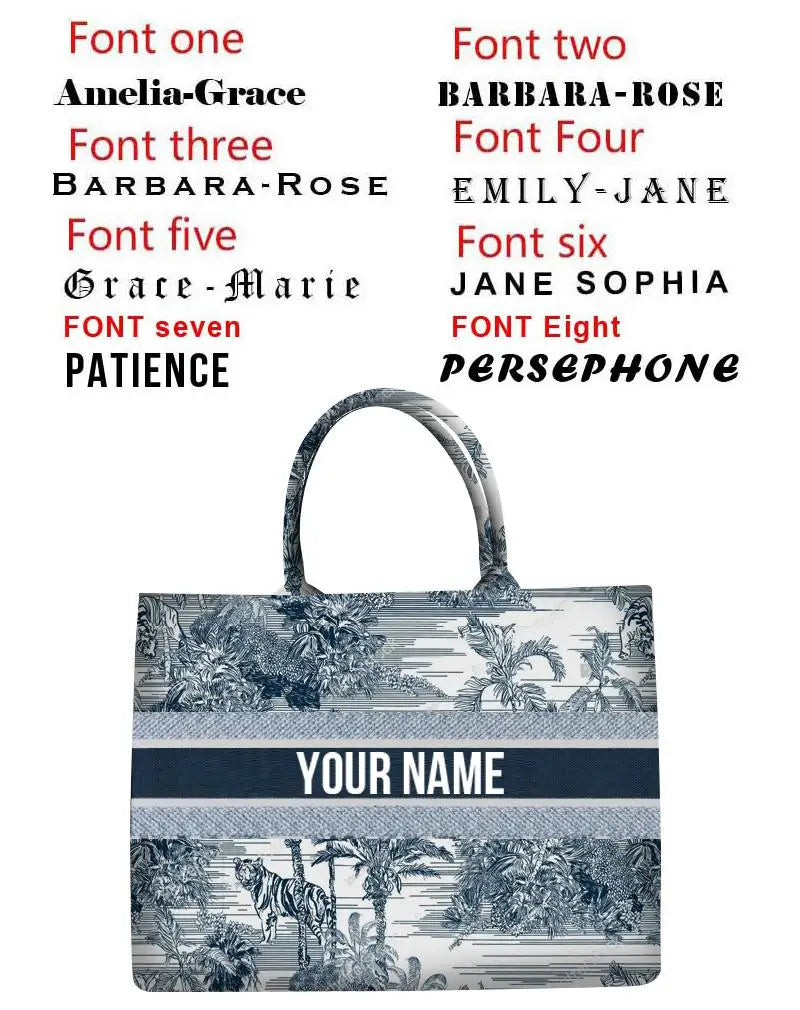 Personalised Large Capacity Canvas Tote Travel Bag