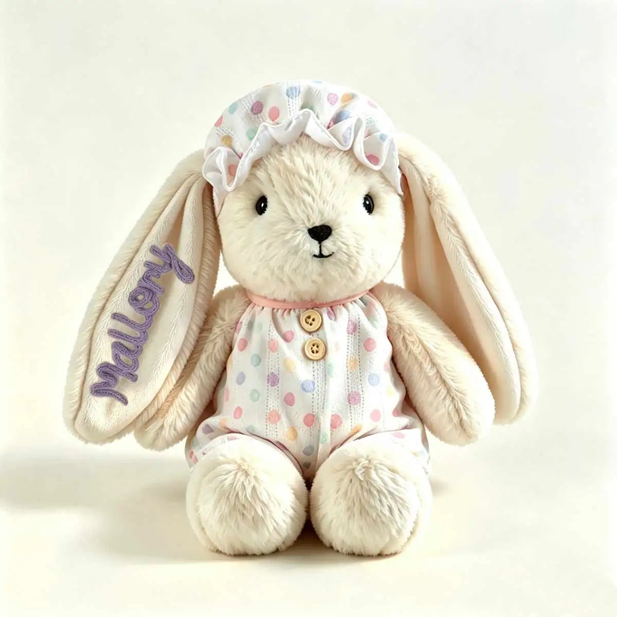 Personalized Plush Rabbit, Custom Party Favors, Wedding Favors Hand-Embroidered with Names, Keepsake or Birthday Gifts, and Holi