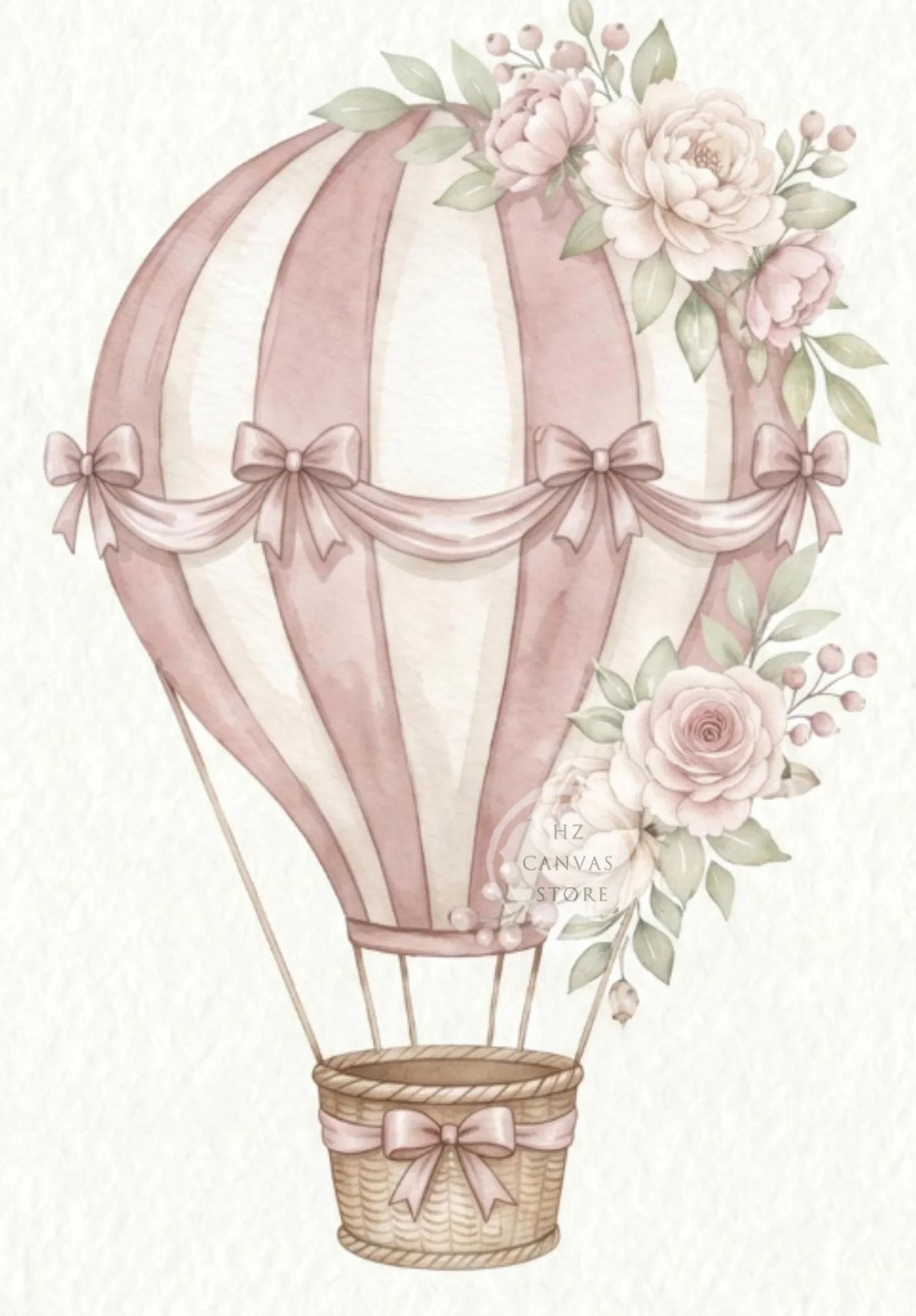 Pink Nursery Canvas Print Wall Art