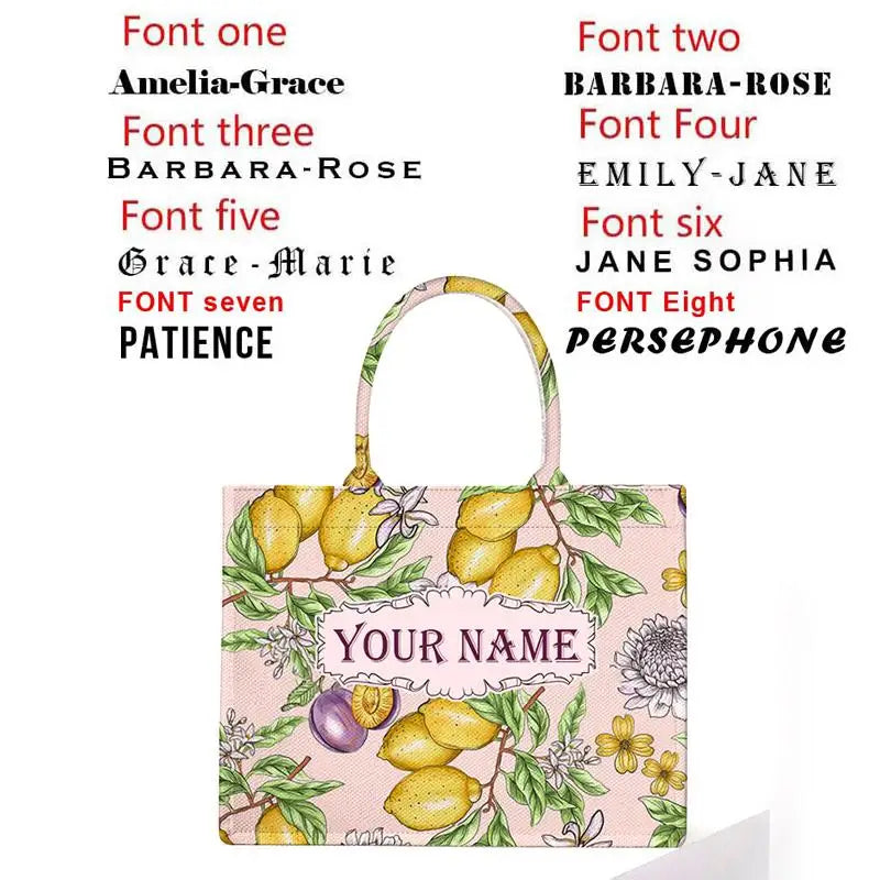 Personalised Large Capacity Canvas Tote Travel Bag