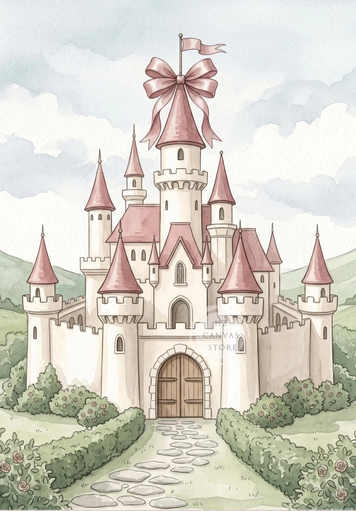 Pink Nursery Canvas Print Wall Art