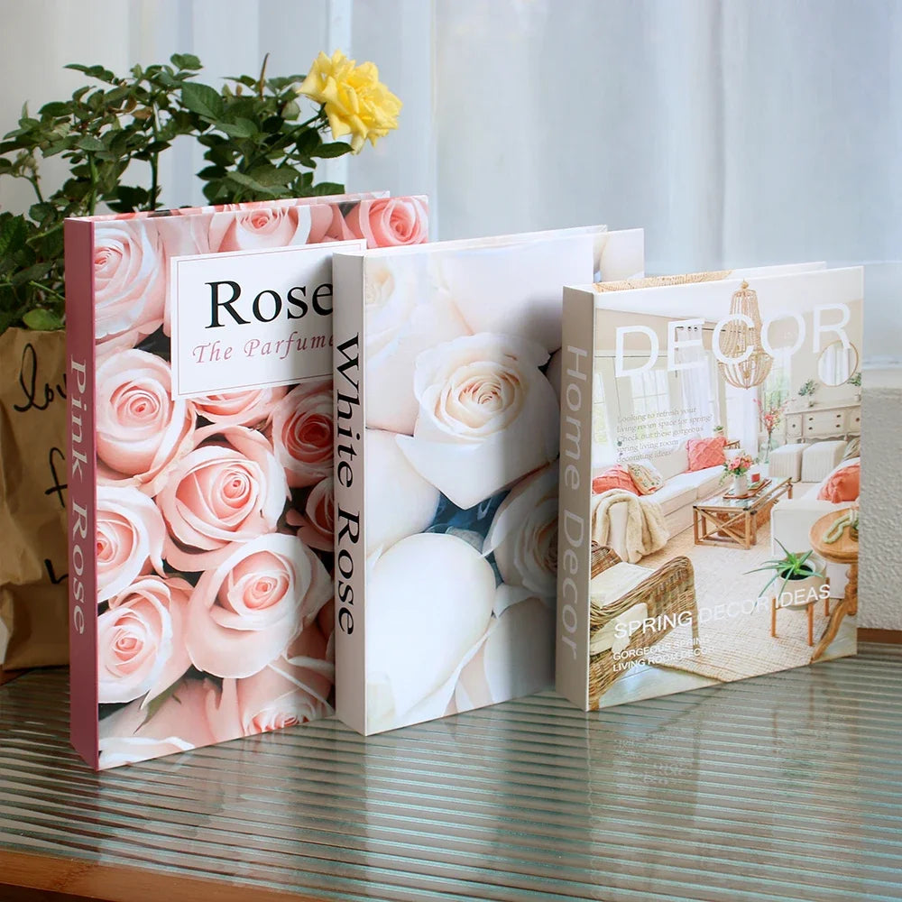 3Pcs/Set Ornament Decorative Fake Book