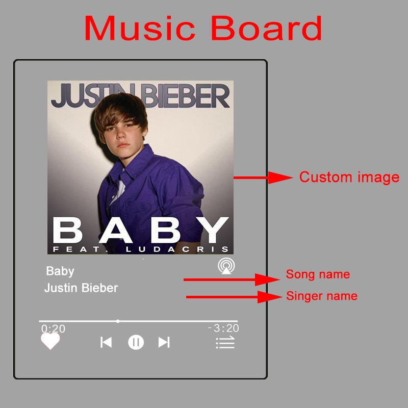 Personalised Spotify Music Gift Plaque