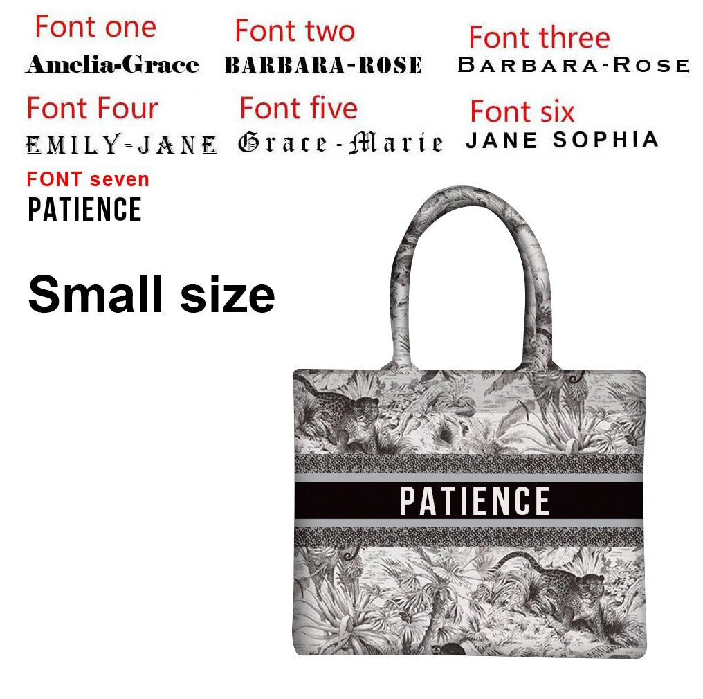 Medium Artistic Printed Linen tote bag