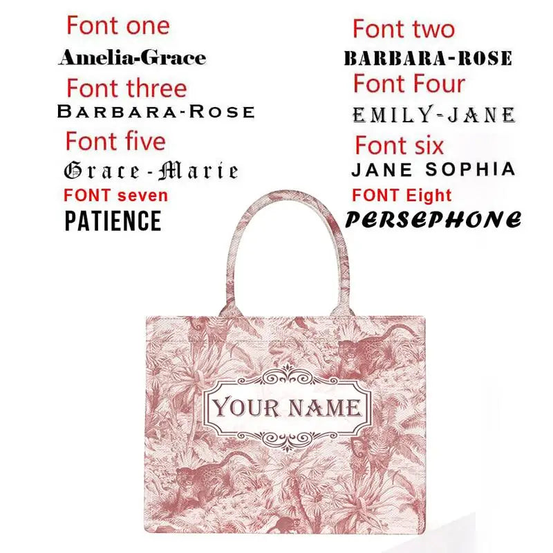 Personalised Large Capacity Canvas Tote Travel Bag