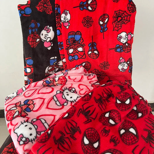 SpiderAnime Kitty Pajama Pants Fluffy Trousers