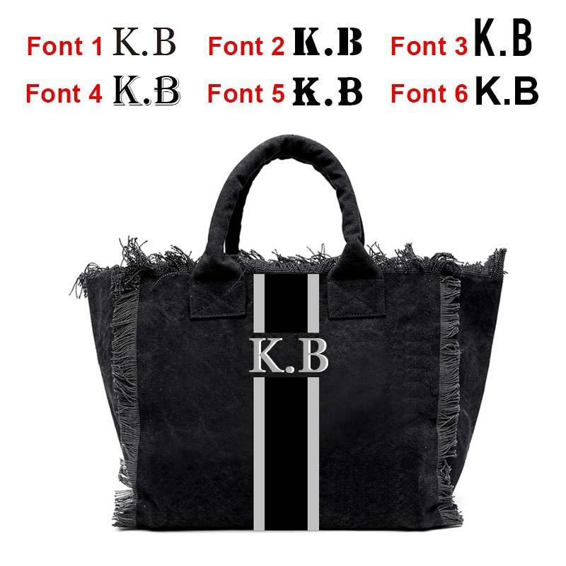 Stripe Print Tassel HandBag Customisable