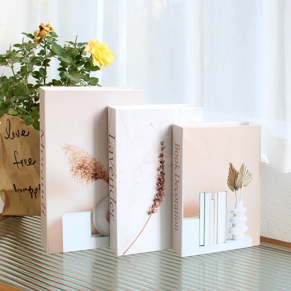 3Pcs/Set Fake Books Ornament Decorative Table Books
