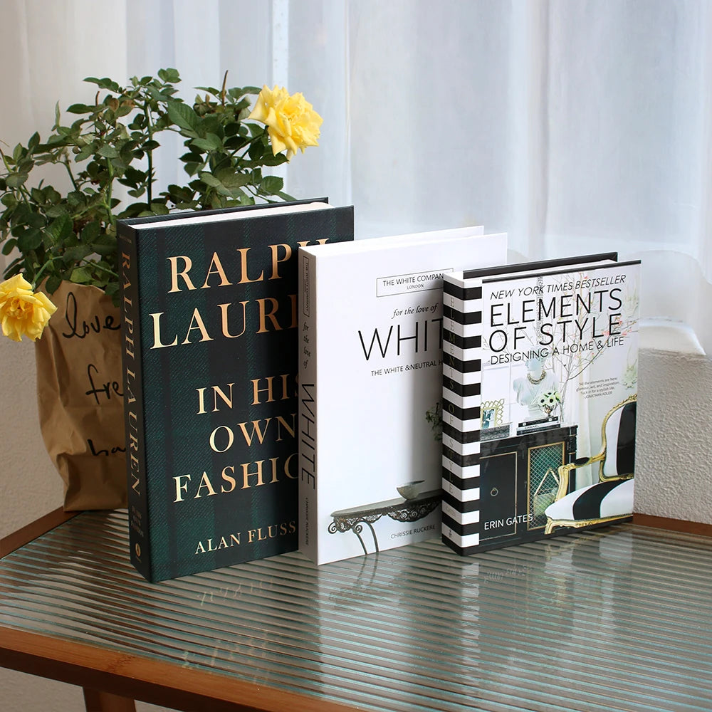 3Pcs/Set Fake Books Ornament Decorative Table Books