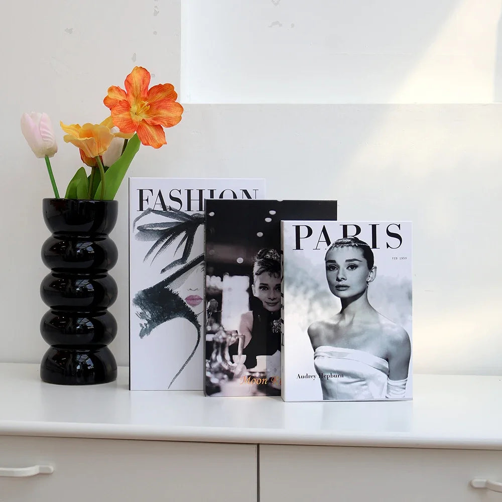 3Pcs/Set Fake Books Ornament Decorative Table Books