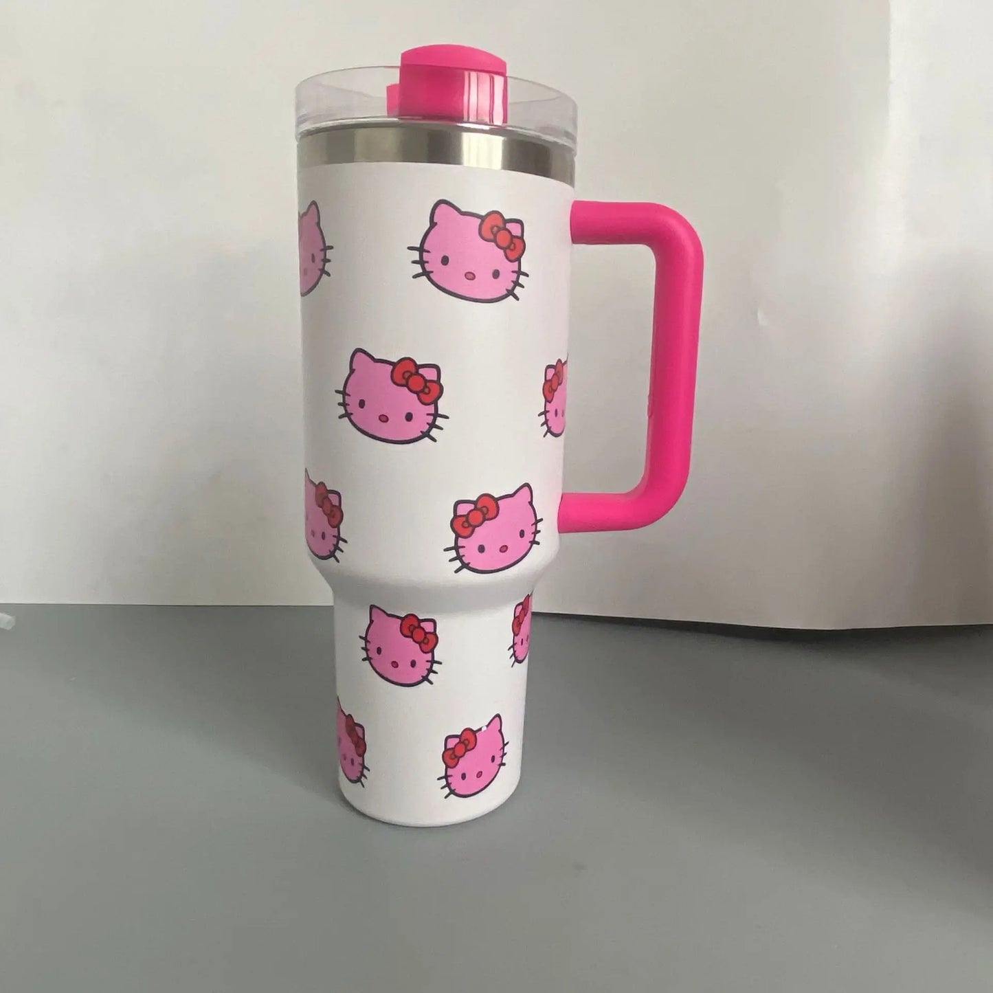 40Oz Sanrio Hello Kitty Stainless Steel Insulated Mug With Handle Straw Mugs Large Capacity Thermos Drinks Coke Coffee Mug Gift