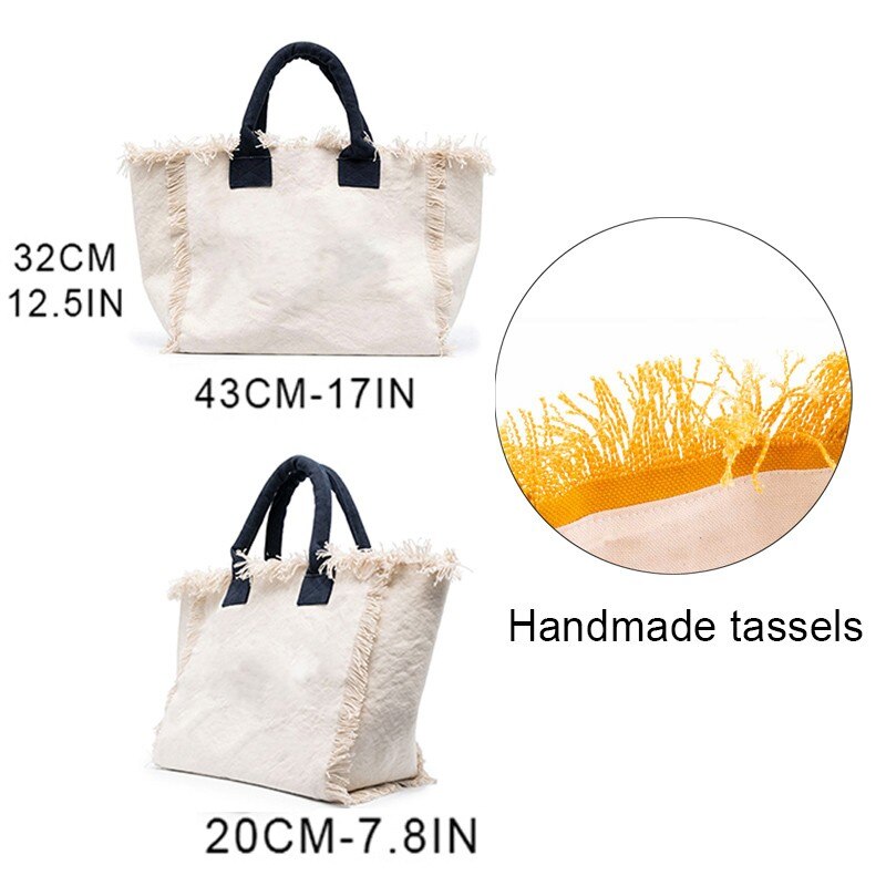 Stripe Print Tassel HandBag Customisable