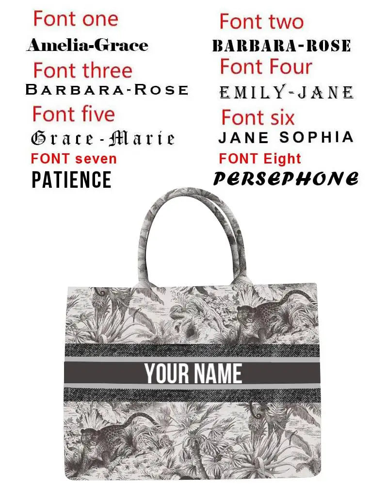 Personalised Large Capacity Canvas Tote Travel Bag
