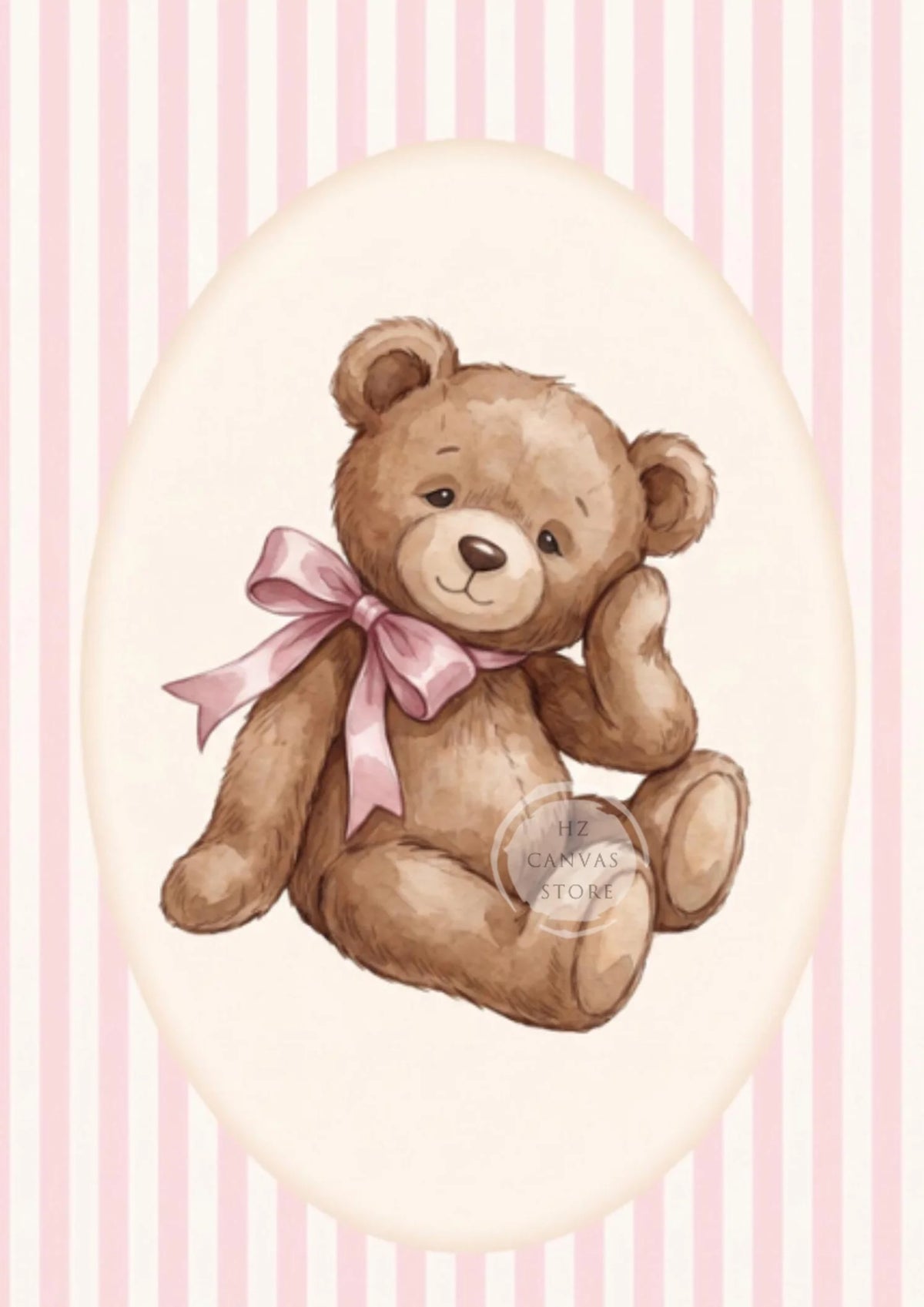 Pink Nursery Canvas Print Wall Art