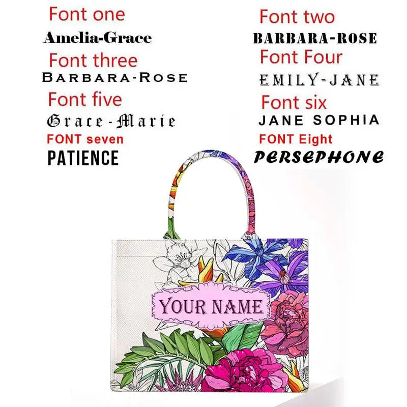 Personalised Large Capacity Canvas Tote Travel Bag