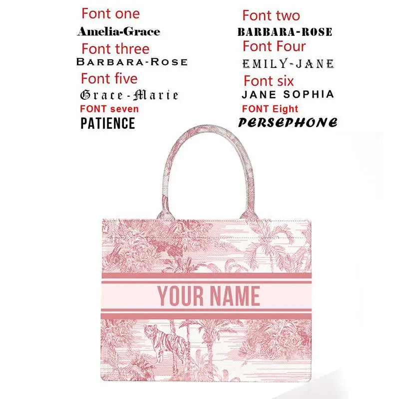 Personalised Large Capacity Canvas Tote Travel Bag