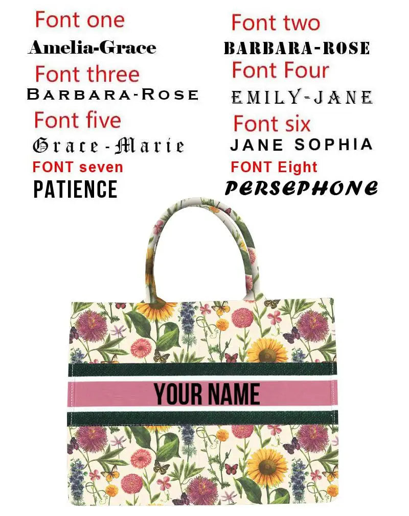 Personalised Large Capacity Canvas Tote Travel Bag