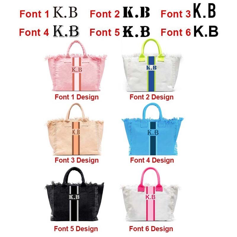 Stripe Print Tassel HandBag Customisable