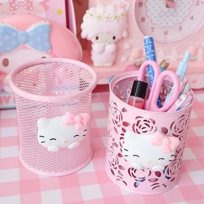 Hello Kitty Sanrio animation peripheral cartoon children's pen holder creative kawaii desktop storage box ornaments wholesale