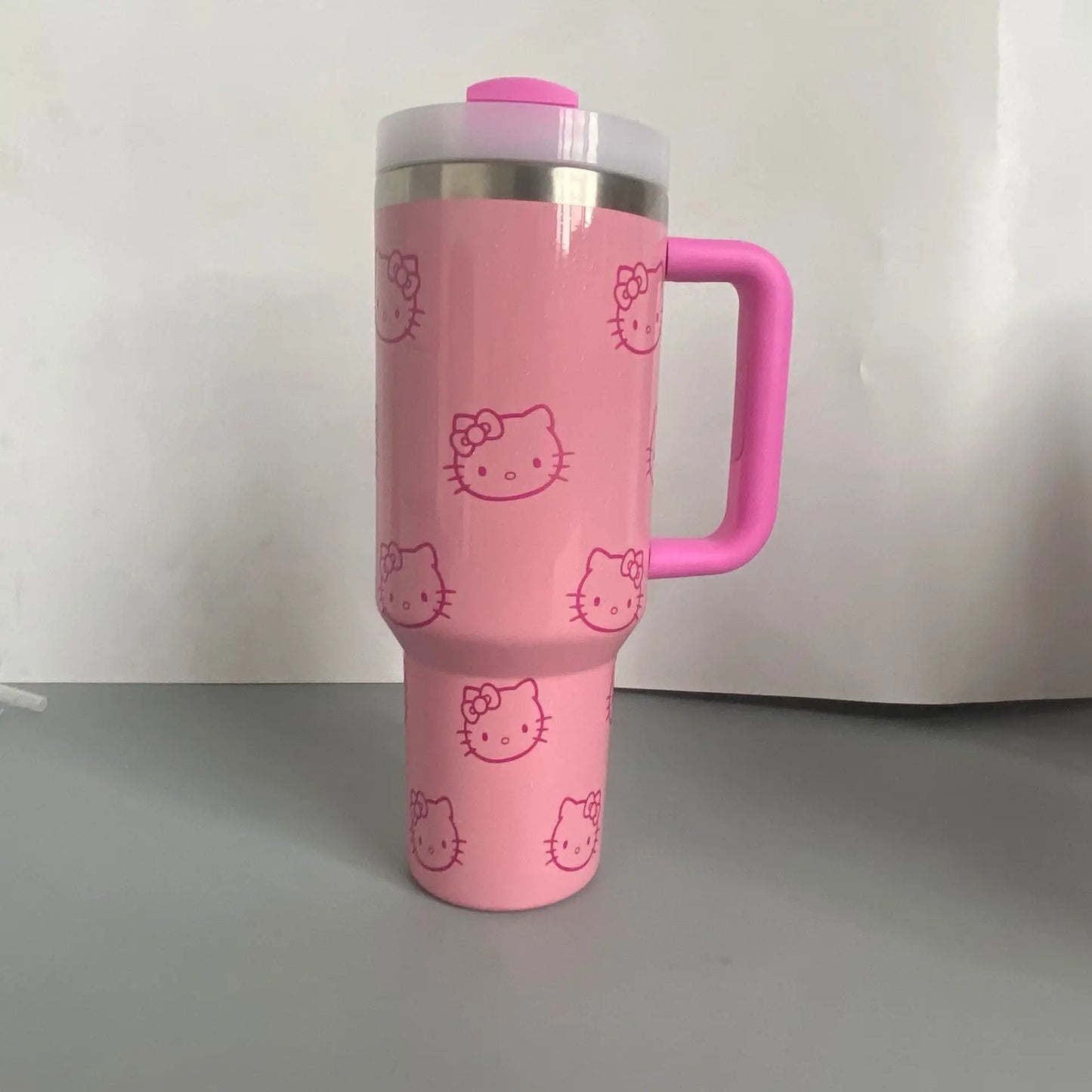 40Oz Sanrio Hello Kitty Stainless Steel Insulated Mug With Handle Straw Mugs Large Capacity Thermos Drinks Coke Coffee Mug Gift