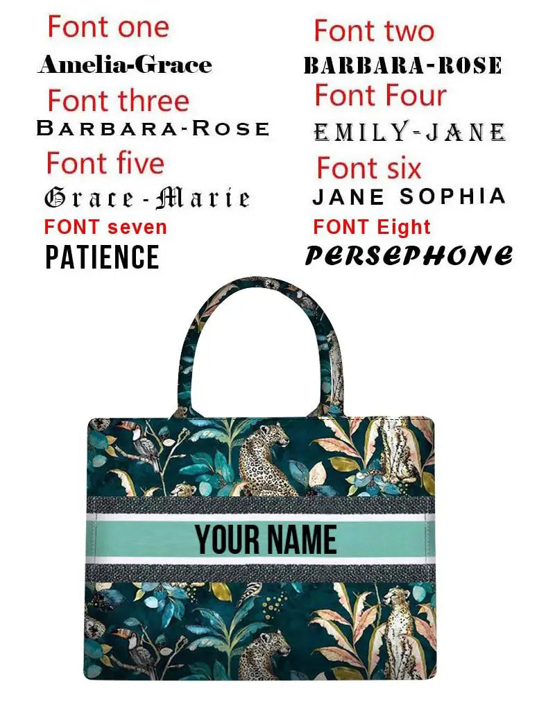 Personalised Large Capacity Canvas Tote Travel Bag