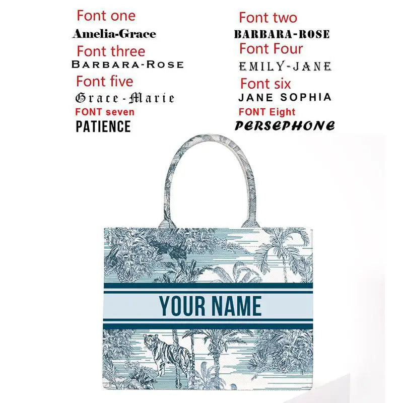 Personalised Large Capacity Canvas Tote Travel Bag