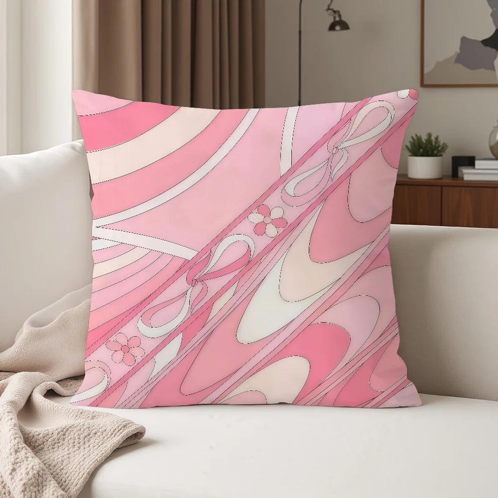 E-Emilio P-Pucci Logo Fashion Pillow Case Suitable For Bedrooms Living Rooms Cars Home Decoration
